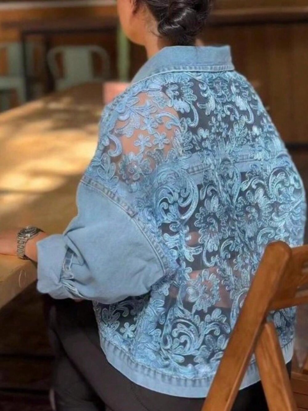 Blue Cute Women's Bohemian Denim Jacket